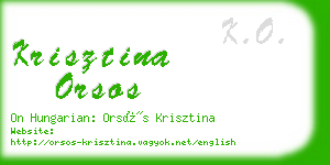 krisztina orsos business card
